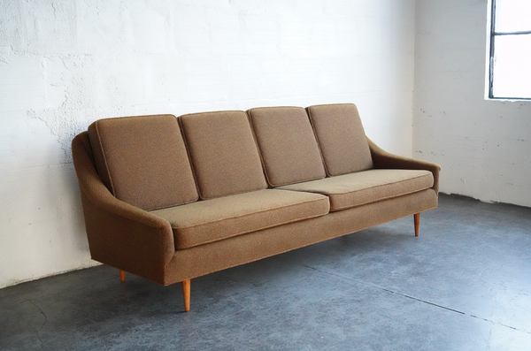 Vintage Sofa with Green Upholstery