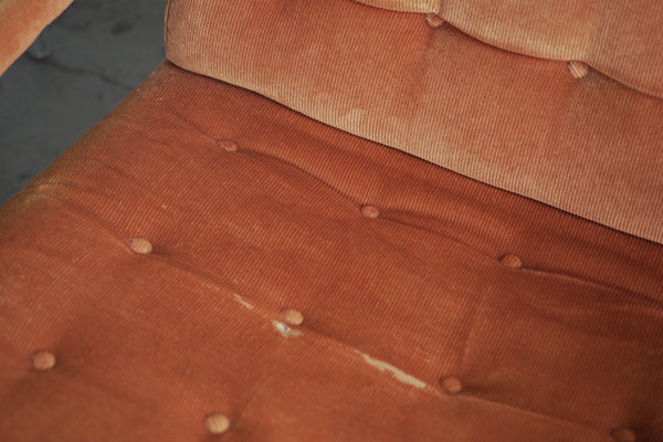 Harvey Probber Style Corduroy Club Chairs