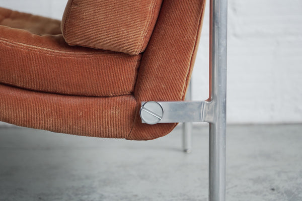 Harvey Probber Style Corduroy Club Chairs