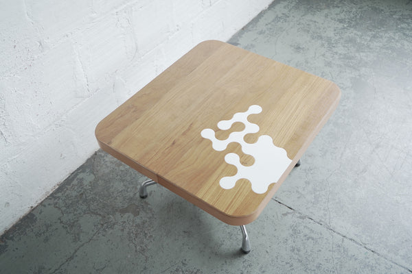 Teak Table With Corian Inlay