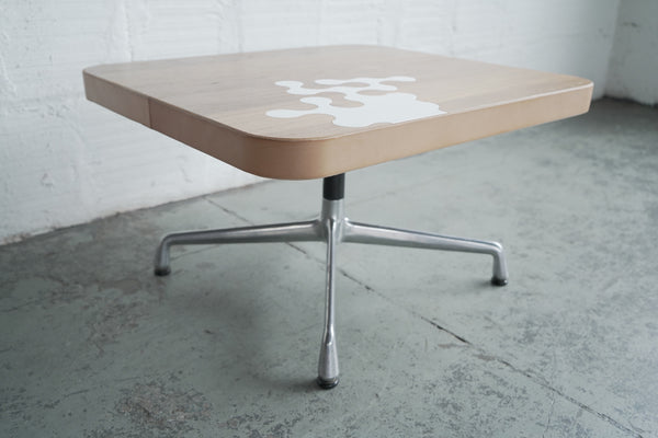 Teak Table With Corian Inlay