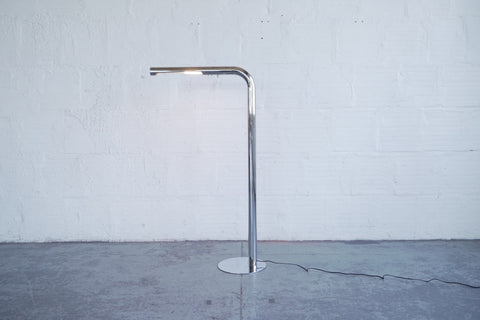 Tubular Chrome Floor Lamp in the Style of Paul Mayen