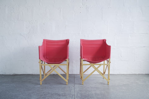 Italian Canvas Folding Chairs