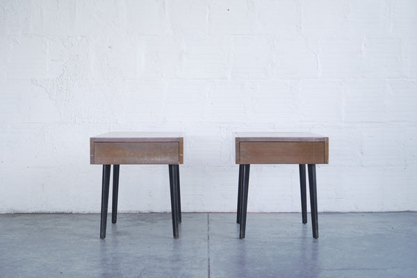 1950s Herman Miller Leather Covered Tables