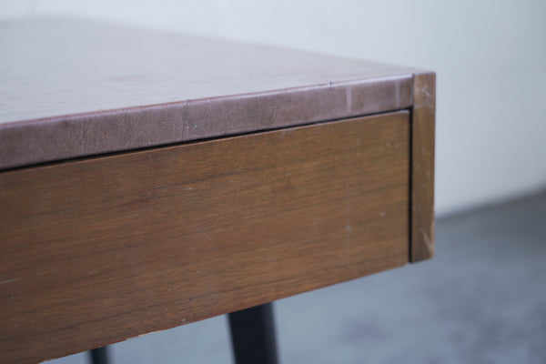 1950s Herman Miller Leather Covered Tables