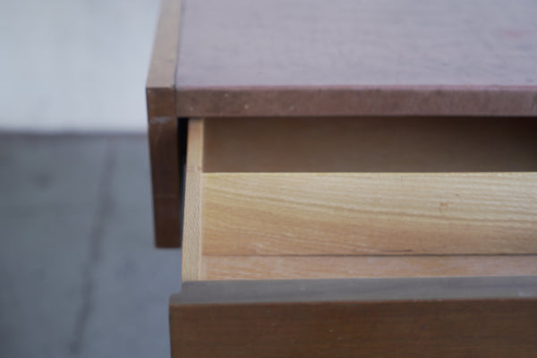 1950s Herman Miller Leather Covered Tables