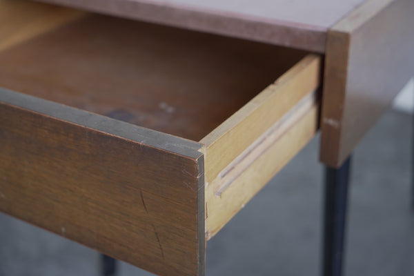 1950s Herman Miller Leather Covered Tables