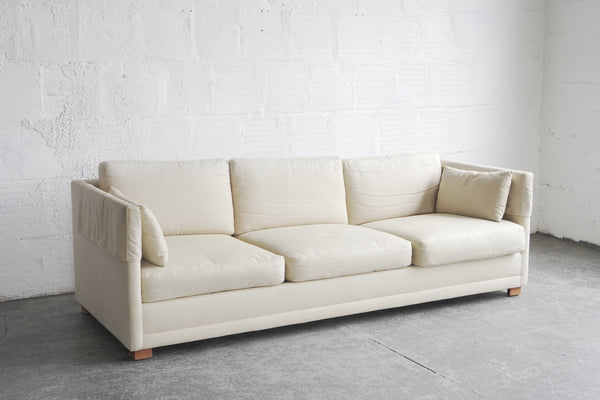 Cream Three-Seater Sofa