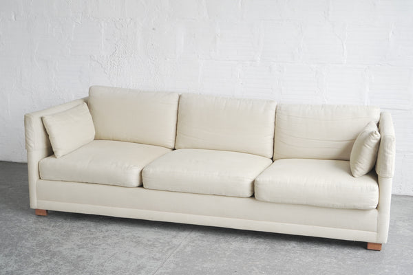 Cream Three-Seater Sofa