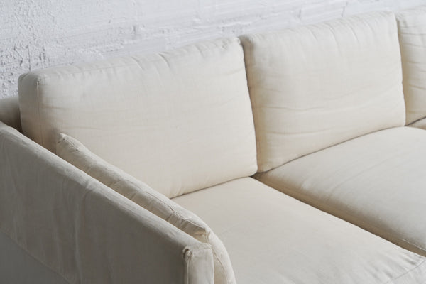 Cream Three-Seater Sofa