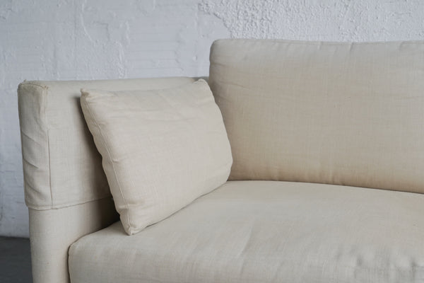 Cream Three-Seater Sofa