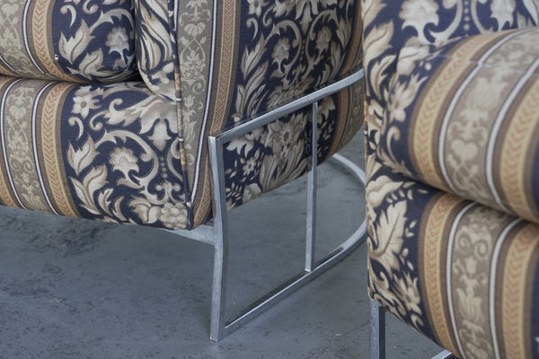 Club Chairs in the Style of Milo Baughman