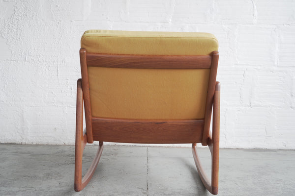 Ole Wanscher for France & Søn Rocker and Ottoman