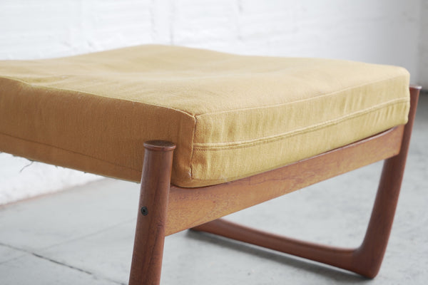 Ole Wanscher for France & Søn Rocker and Ottoman