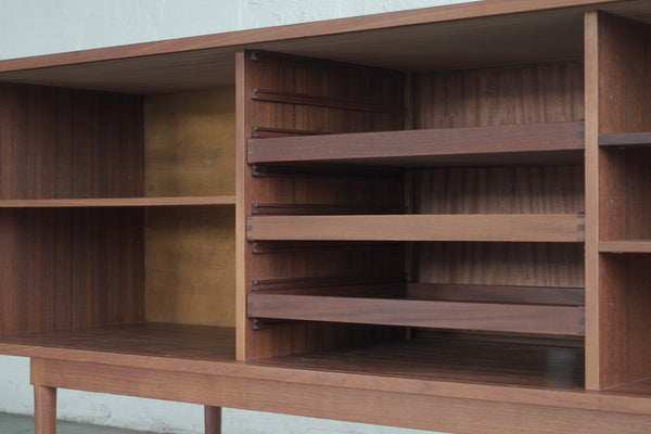 Svend Aage Larsen Teak Credenza with Tambour Doors