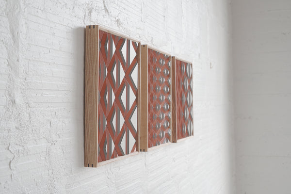 Stretched Triangle Grid Triptych