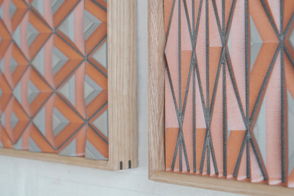 Stretched Triangle Grid Triptych