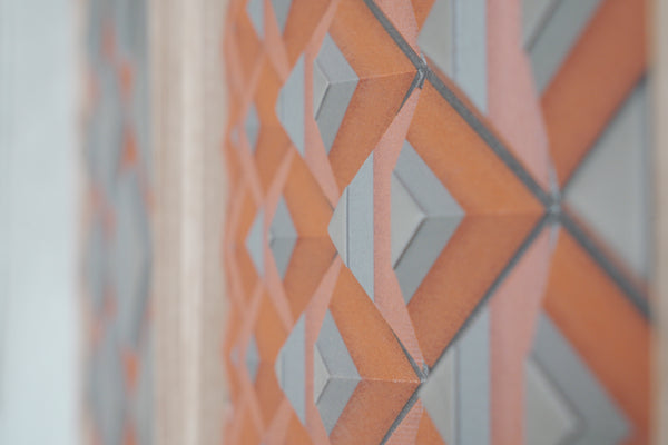 Stretched Triangle Grid Triptych