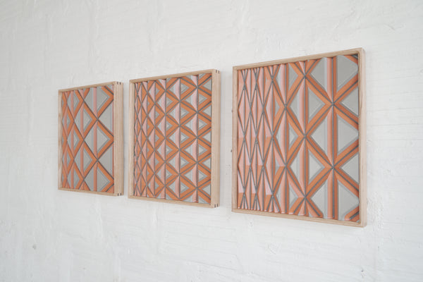 Stretched Triangle Grid Triptych