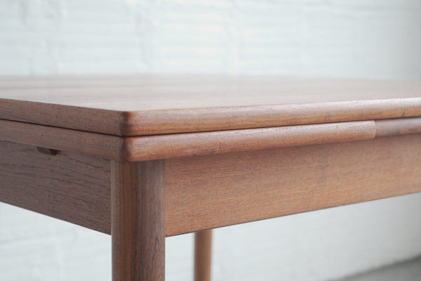 Danish Teak Draw-Leaf Dining Table