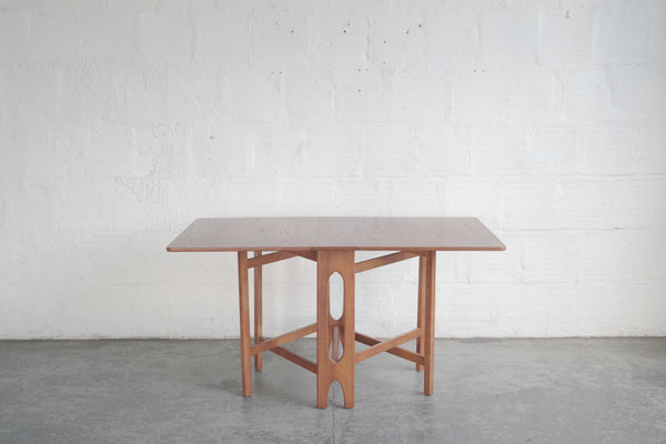 Danish Teak Gate Leg Drop-Leaf Dining Table