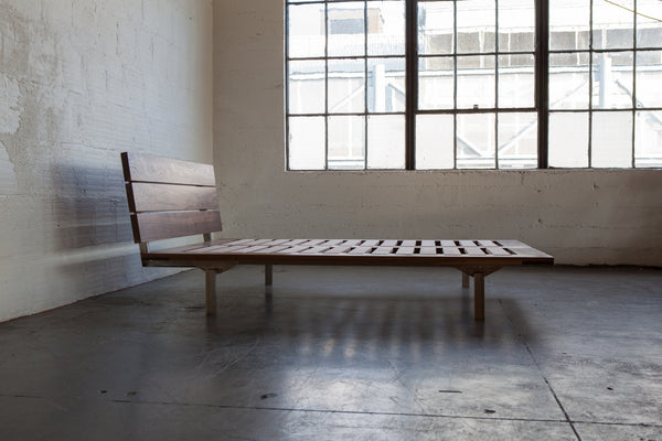 THE GOOD MOD CUSTOM BED FRAME WALNUT  PROFILE