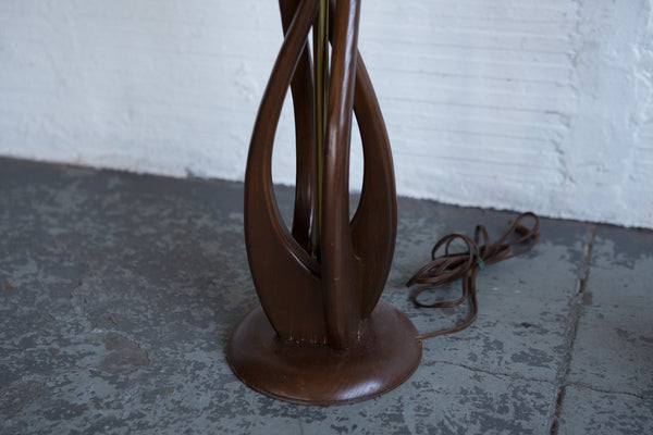 Carved Wood Table Lamp (set of 2)