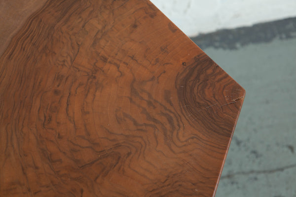 Hexagon Burlwood Side Table