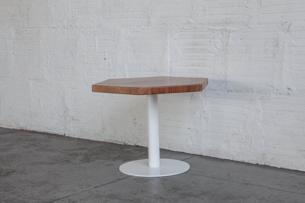 Hexagon Burlwood Side Table