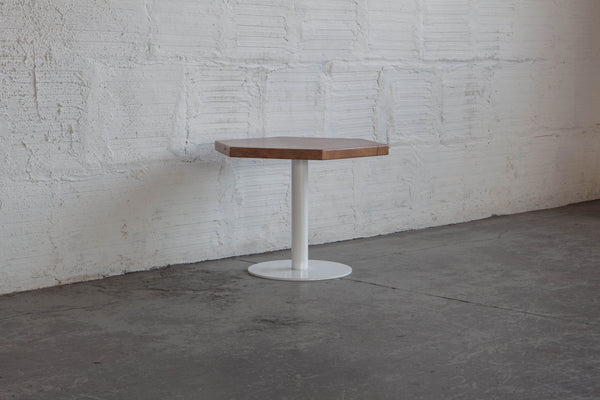 Hexagon Burlwood Side Table