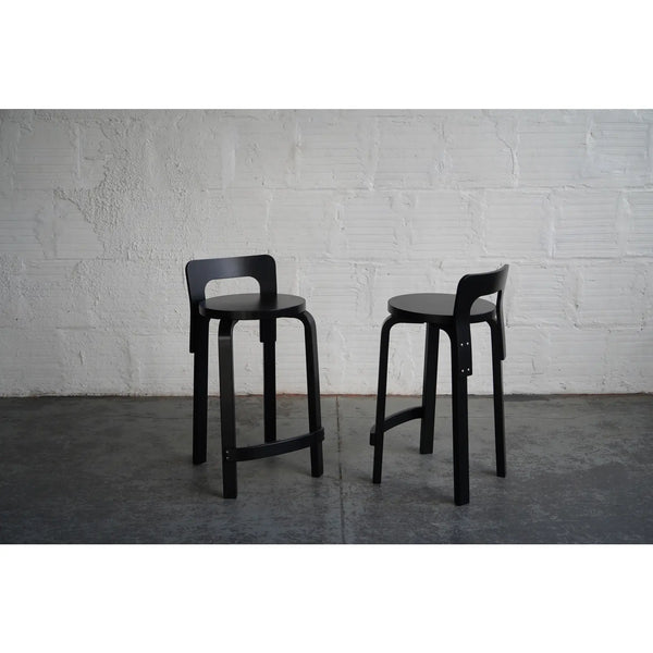 Alvar Aalto Artek K65 Lowback Counter Stool