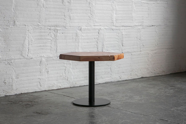 Hexagon Burlwood Side Table